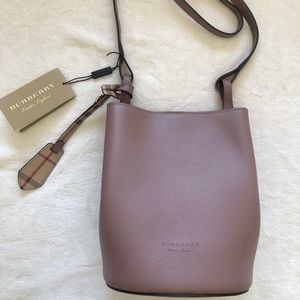 Burberry Lorne Bucket Crossbody Bag Light Elderbry